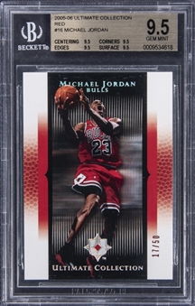 2005-06 Ultimate Collection Red #16 Michael Jordan (#17/50) - BGS GEM MINT 9.5 - TRUE GEM
